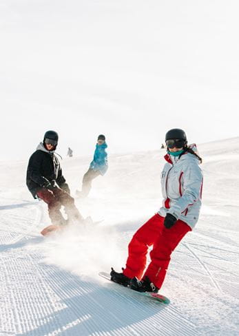 Cruising on a groomer at Buttermilk