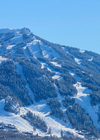Distant view of the slopes at Highlands