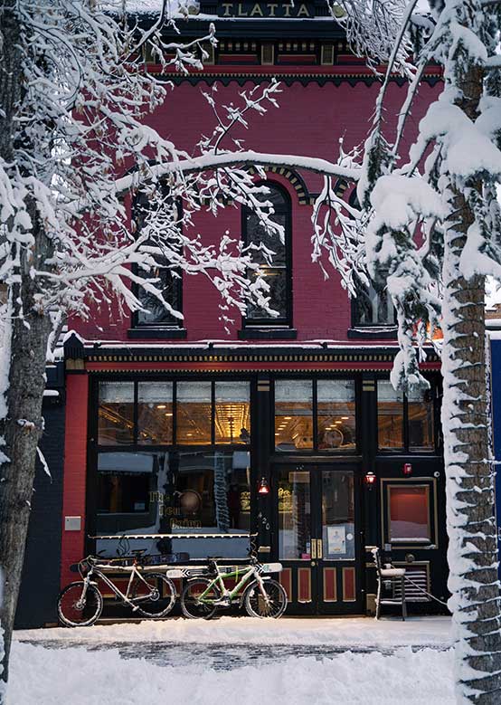 Downtown Aspen after a snow storm