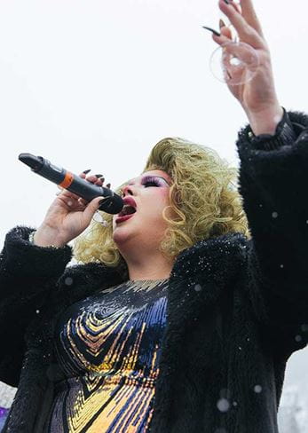 Drag Queen performs at Aspen Gay Ski Week in 2022