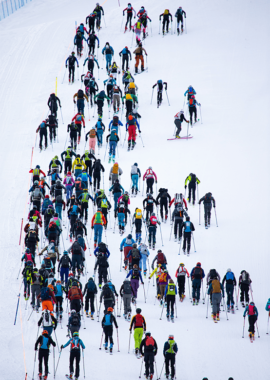 Power of Four contestants start up a hill during the race