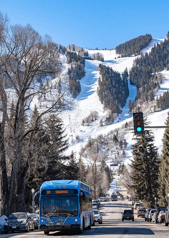 RFTA bus drives through downtown aspen