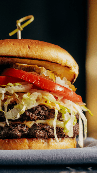 Stacked burger at Ullrhof