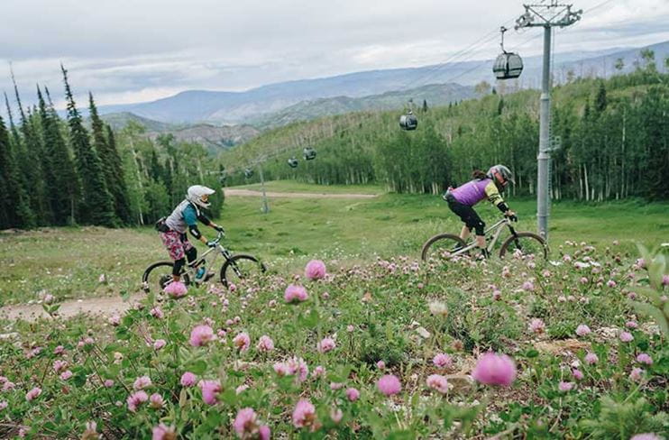 The trails are expansive at Snowmass Bike Park. 