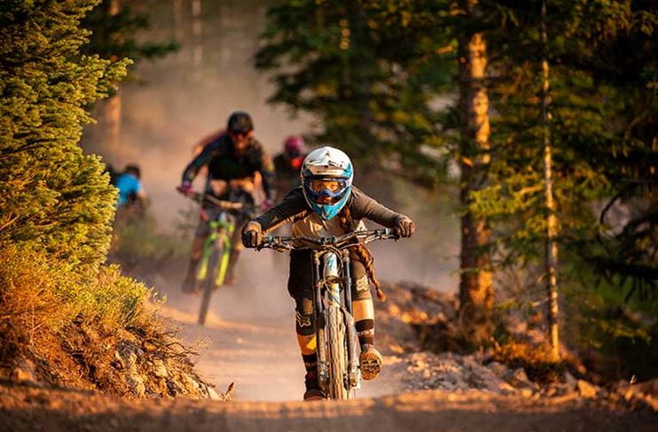 Riders take to the trails of the Snowmass Bike Park.