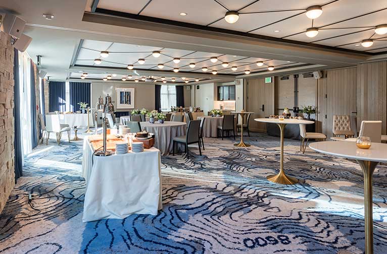 The interior of the Limelight Hotel Snowmass