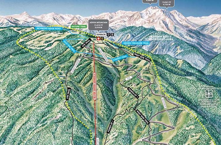Aspen Mountain Summer Trail Map