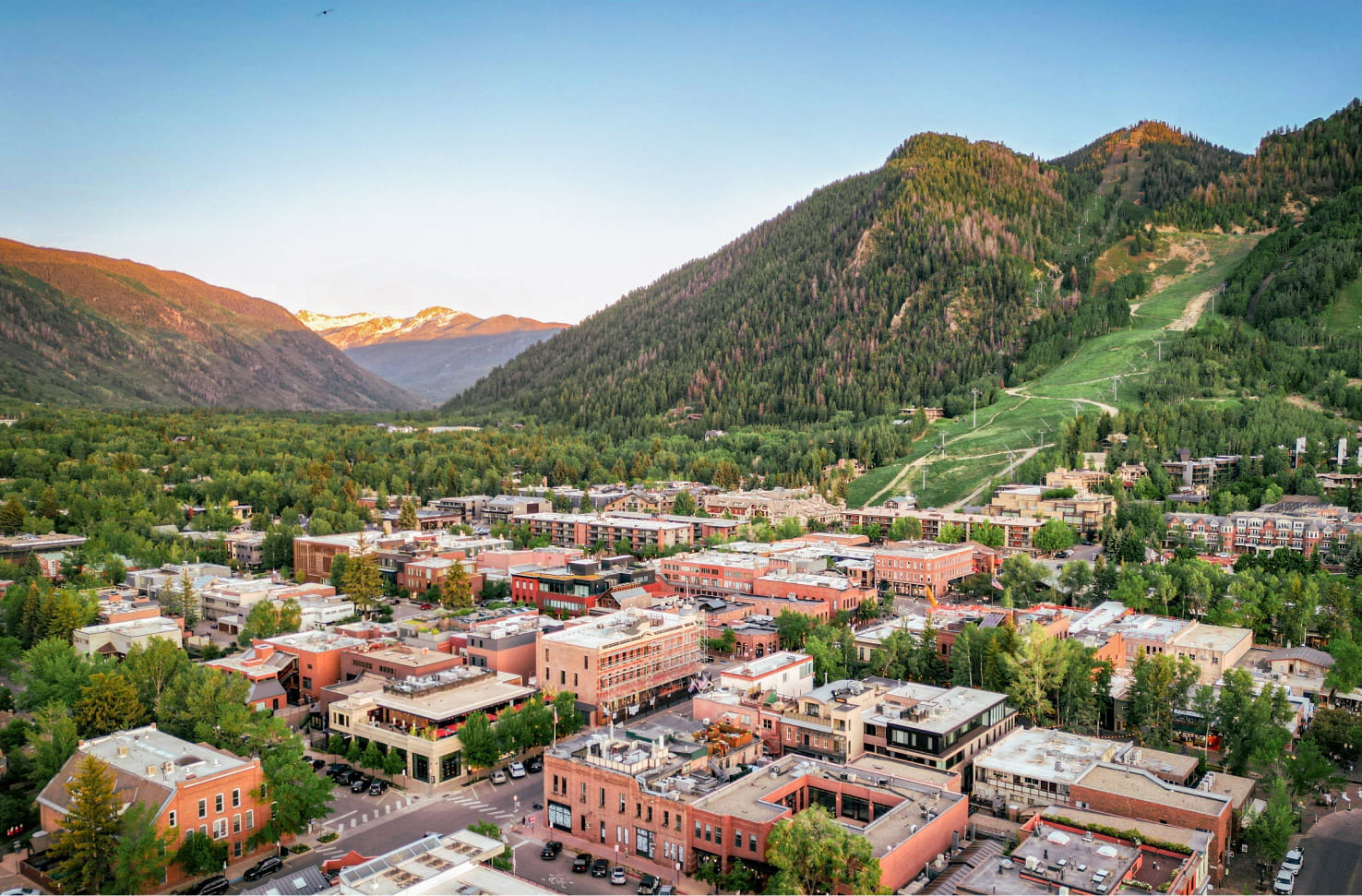 Downtown Aspen in summer