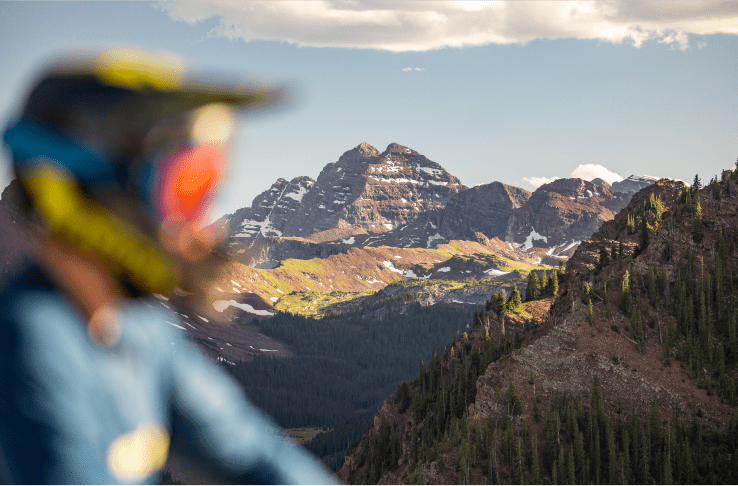 Downhill biker on the snowmass bike park