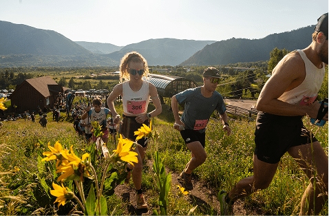 Start of the power of 4 running race