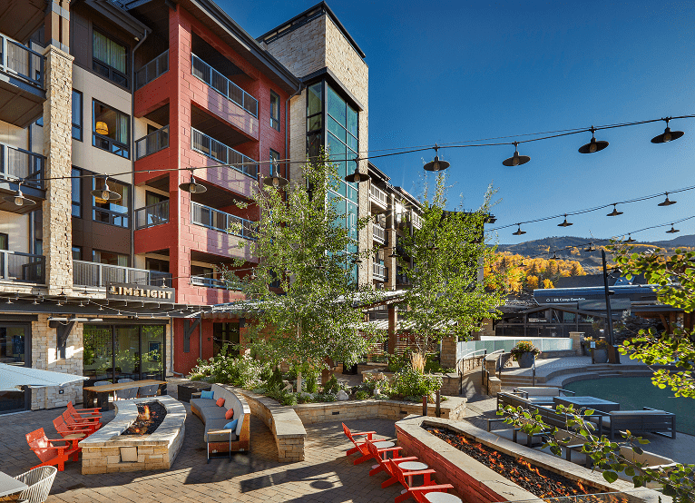 Exterior of Limelight Snowmass in the summer
