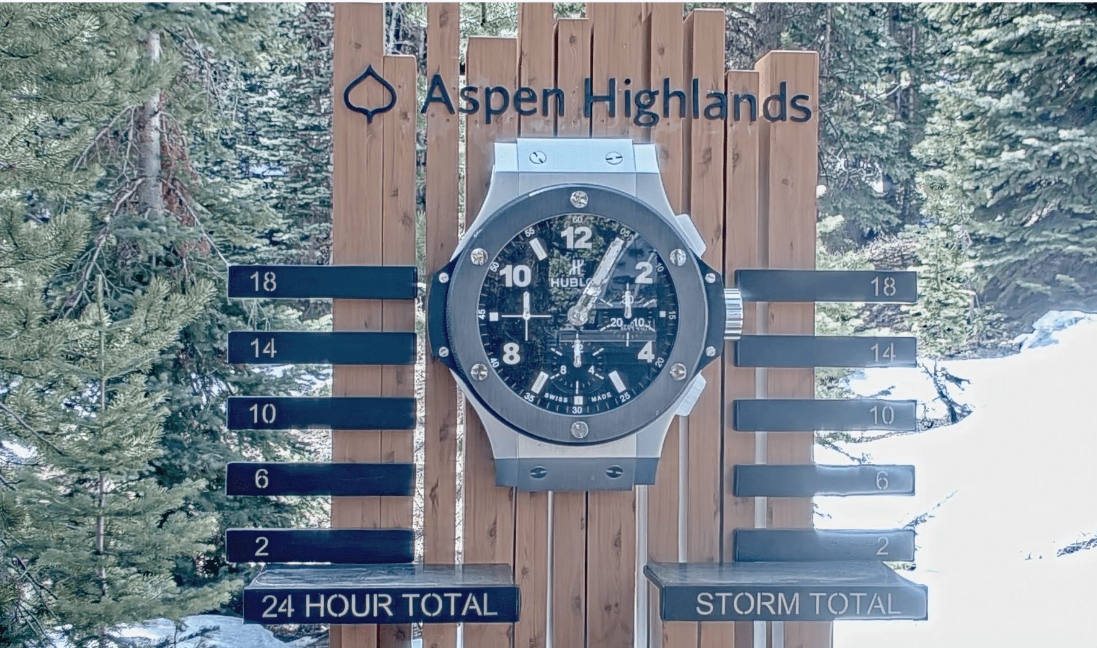 Aspen highlands snowstake in the spring 
