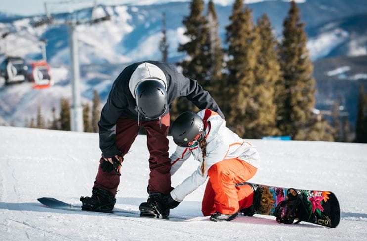 Learning to snowboard at Aspen Snowmass