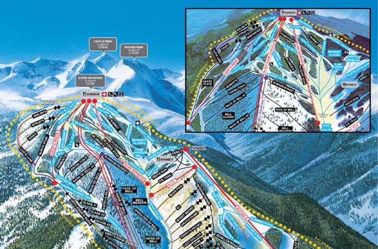 Aspen Mountain Winter Trail Map