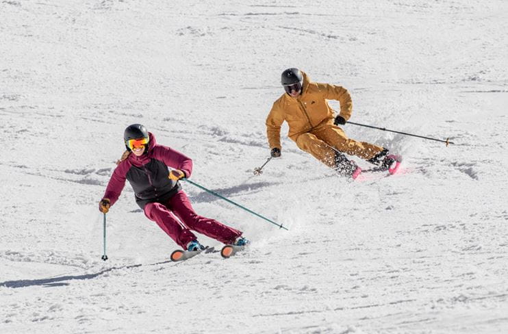 Carving perfect turns at Aspen Mountain
