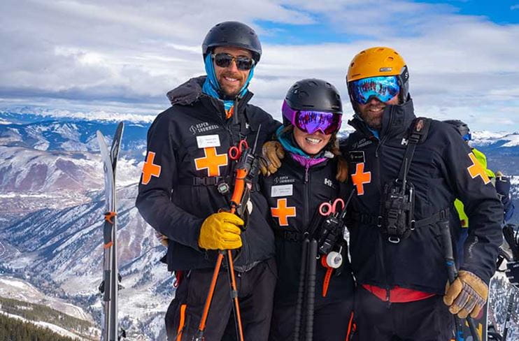 Ski patrol employees at Aspen Skiing Company