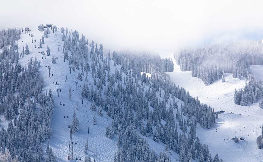 Aspen Mountain on a powder day 