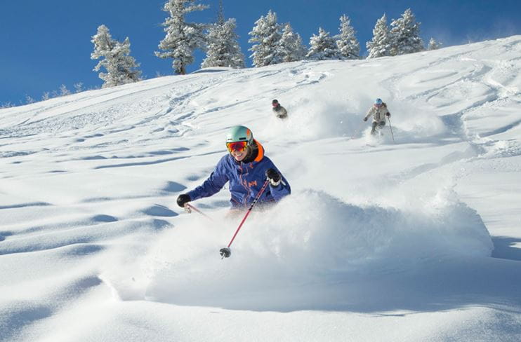 Skiers enjoy powder and cruising terrain at Buttermilk