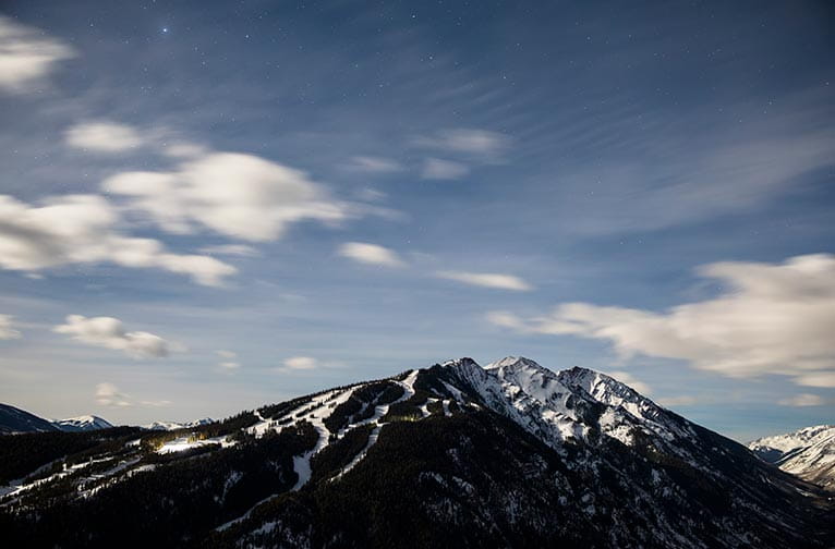 Aspen Highlands at night