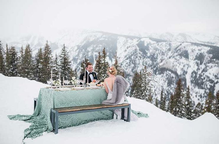 Winter wedding at Cloud Nine Alpine Bistro