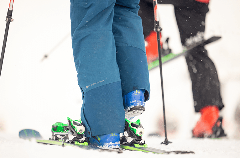 Upholders clip into their boots to begin their uphill experience