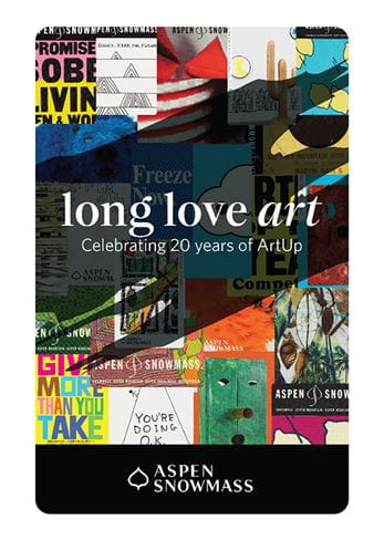 Love Love Art lift ticket art at Aspen Snowmass