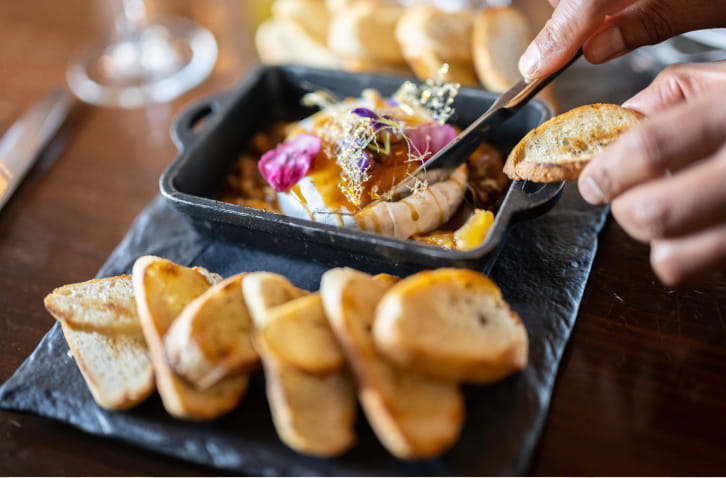 Close-up photo of bread and butter at a restraurant