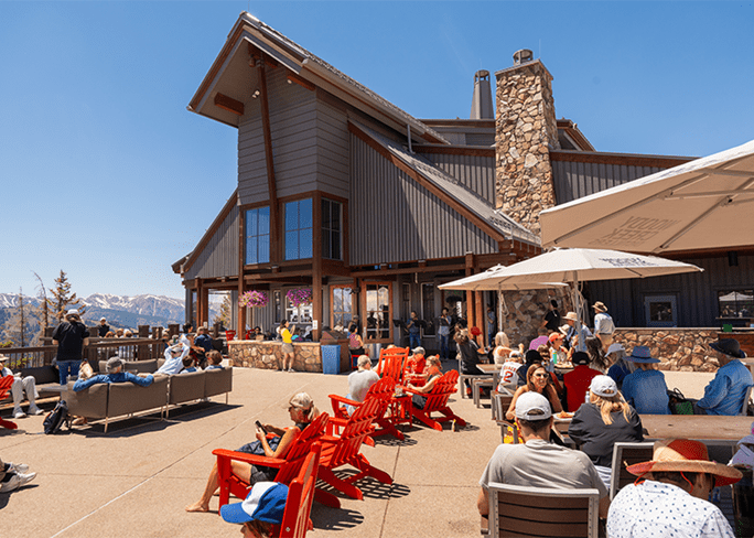 Sun Deck at Aspen Mountain, during a bright summer day