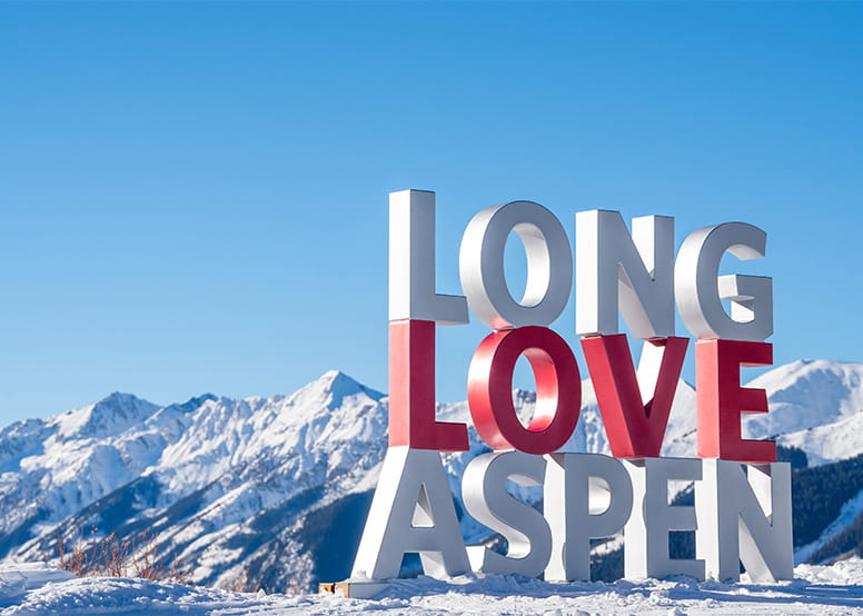 Long Love Aspen art installation on Aspen Mountain 