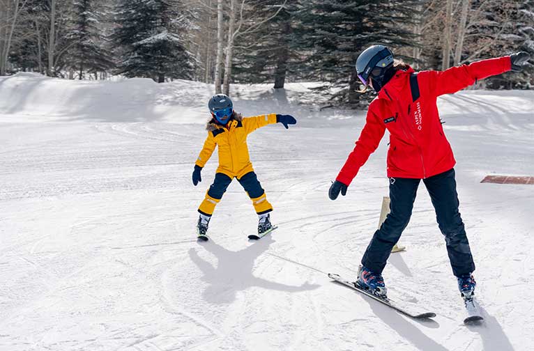 Ski school for kids at Buttermilk