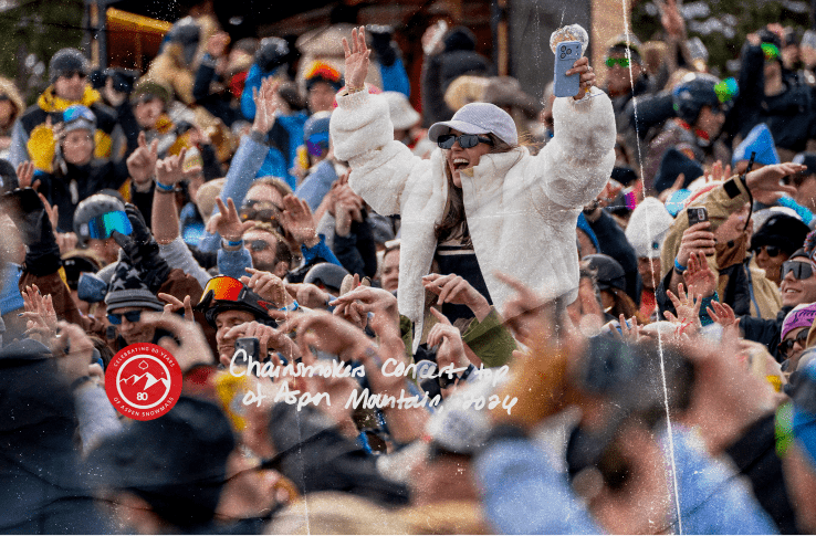 crowd of people partying at aspen 