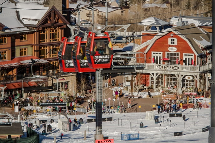 Snowmass Village Sky Cab aka the Skittles view from Fanny Hill