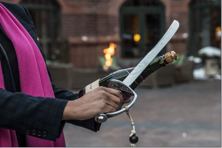 The St. Regis Aspen Rituals - Champagne Sabering