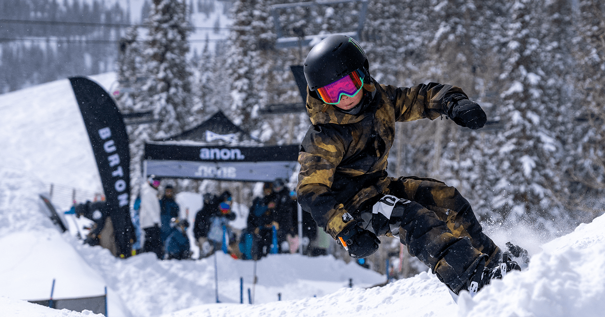 Kid doing the Slash the Mass Banked Slalom