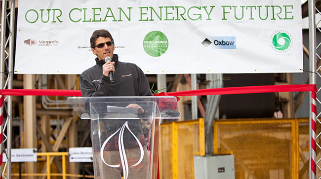 Aspen Skiing Company CEO/President Mike Kaplan speaks about clean energy