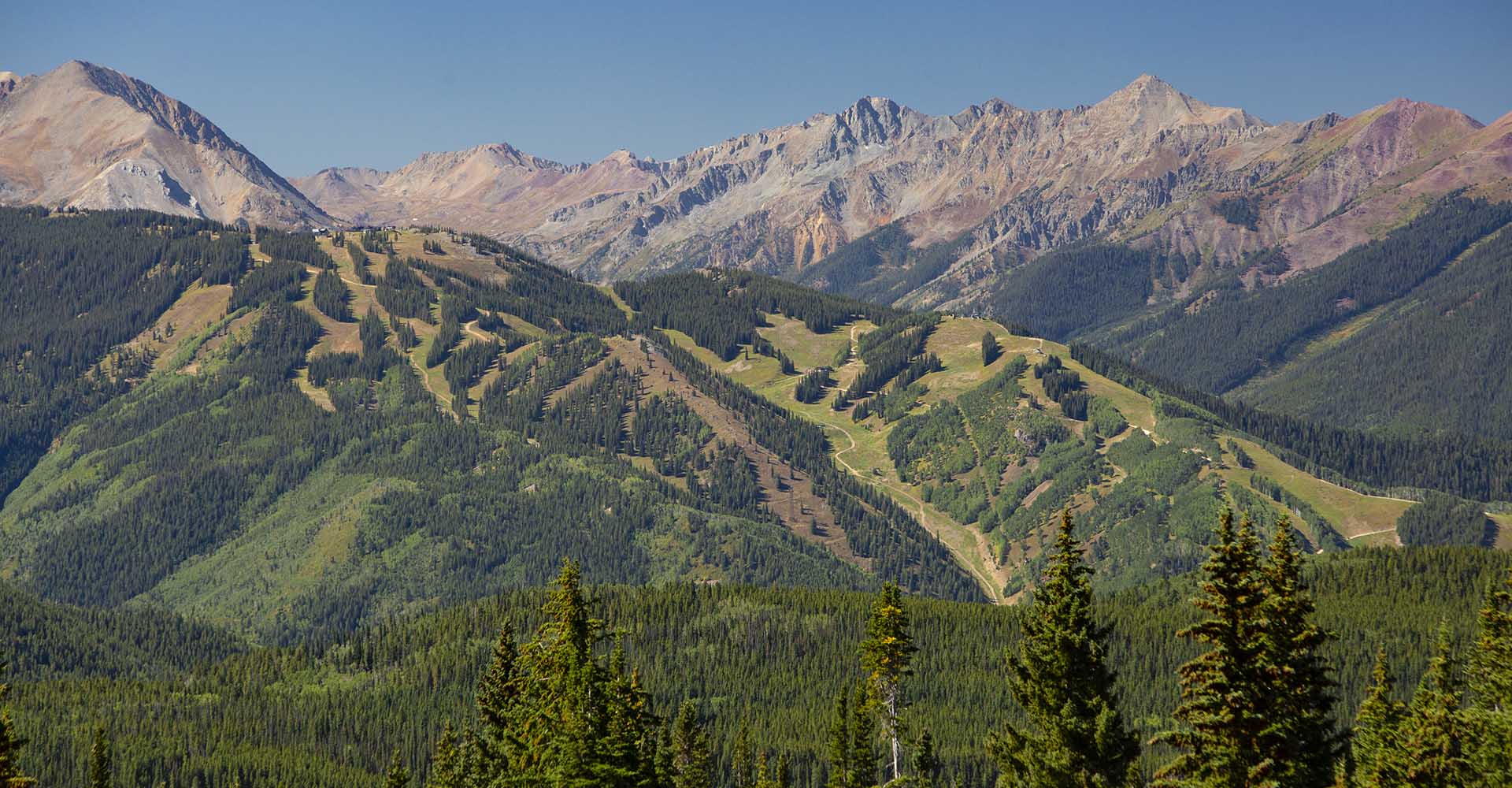 Aspen Mountain and Elk Range in Summer