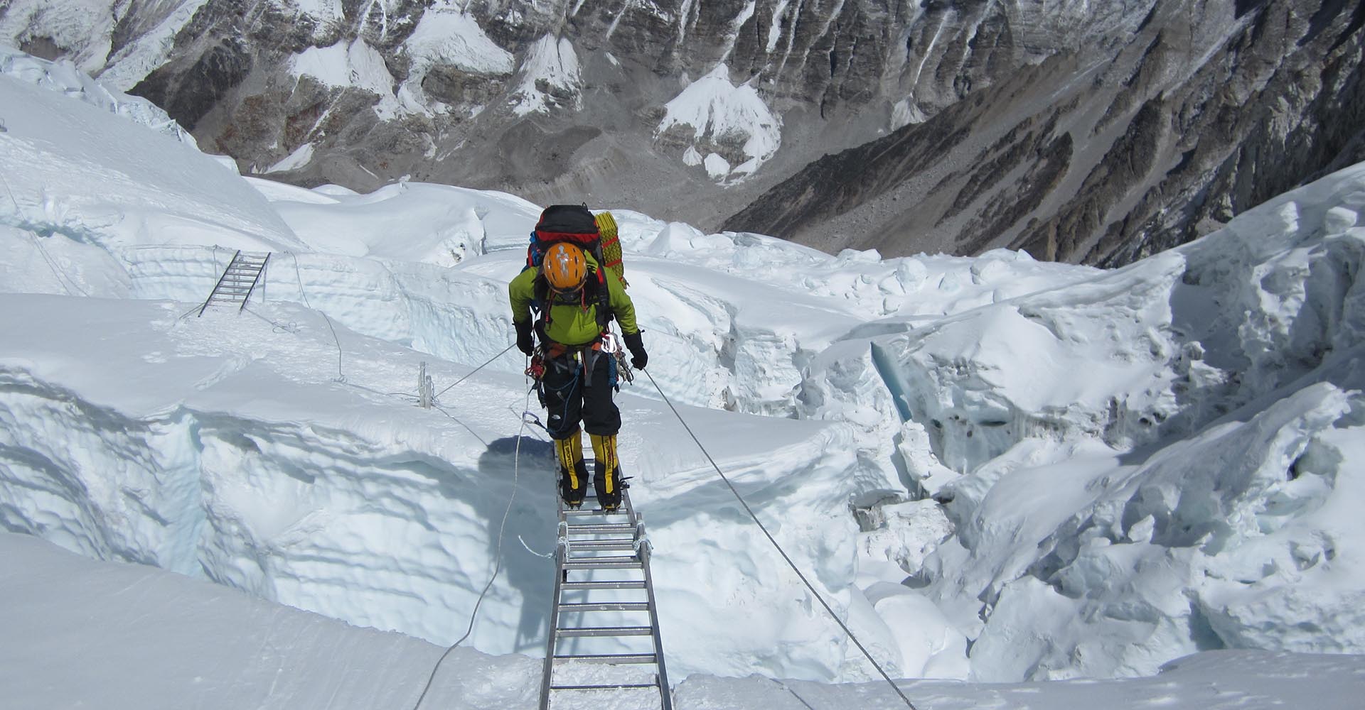 Double Ladder Ice Fall on Everest