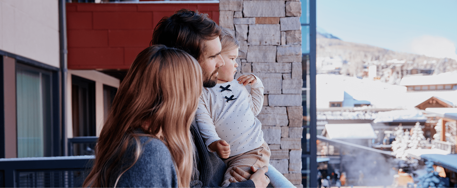Family on the Balcony of Limelight Snowmass