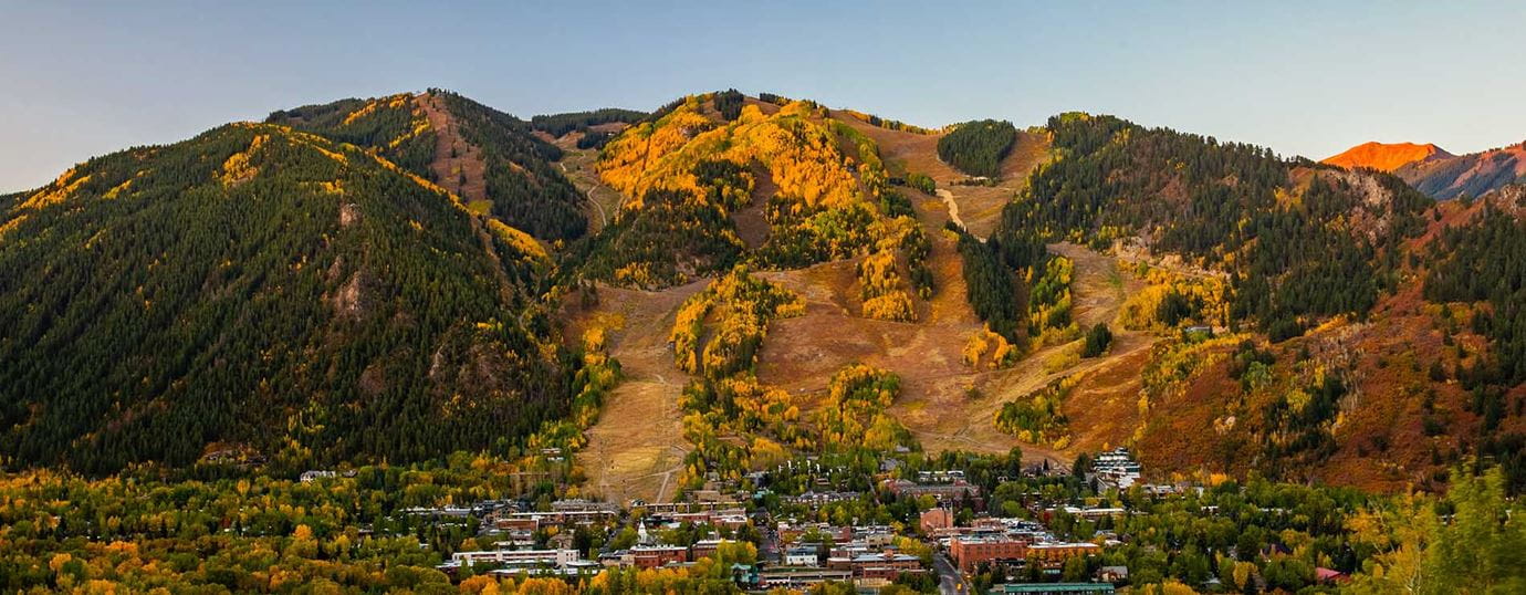 Aspen Mountain in full swing during fall.