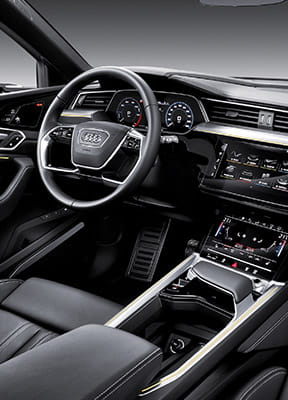 Interior of the new Audi E-tron.