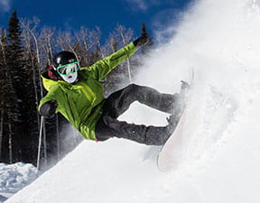 Tyler Lindsay snowboarding in Aspen Snowmass, Colorado