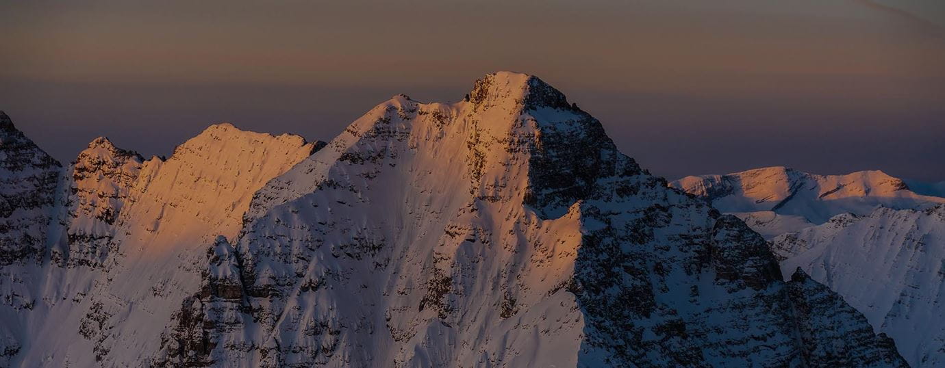 Winter aerial shot of Aspen Snowmass, Colorado