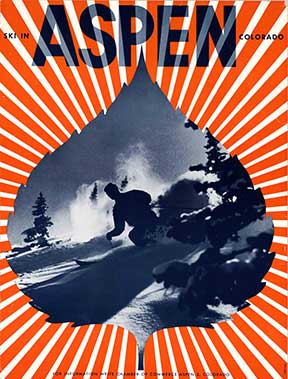 Bayer Aspen Skiing Co. promotional poster circa 1950 © Aspen Historical Society