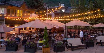 Outdoor Dining in Aspen, summer