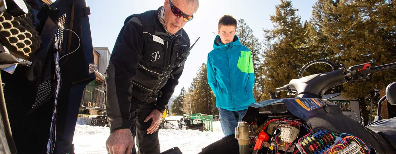 The Hoffmans: makers of an electric snowmobile at Aspen Snowmass