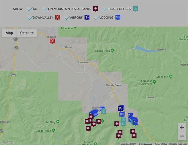 Interactive Map of Aspen Snowmass